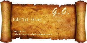 Göbl Olaf névjegykártya